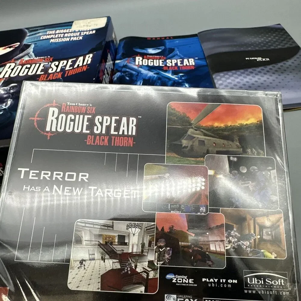 Tom Clancy's Rainbow Six: Rogue Spear Black Thorn 2001 PC Big Box New Opened Box